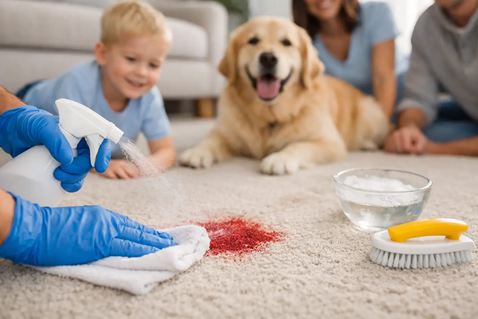 How to Remove Carpet Spots Without Setting Them In