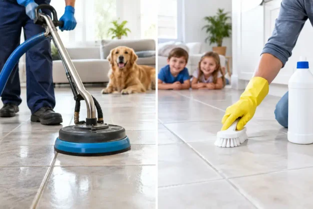 Professional Grout Cleaning Versus Bleaching